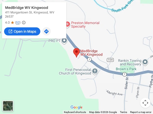 Get Directions to MedBridge WV, in Kingwood WV