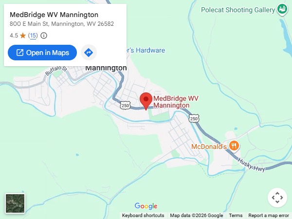 Get Directions to MedBridge WV, in Mannington WV